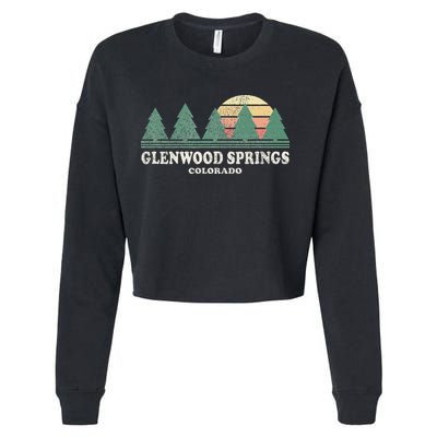 Glenwood Springs Co Vintage Throwback Retro 70s Design Cropped Pullover Crew