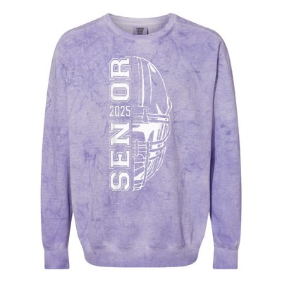 Graduate Senior Class Of 2025 Graduation American Football Colorblast Crewneck Sweatshirt