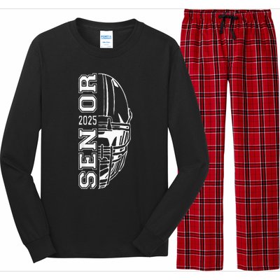 Graduate Senior Class Of 2025 Graduation American Football Long Sleeve Pajama Set