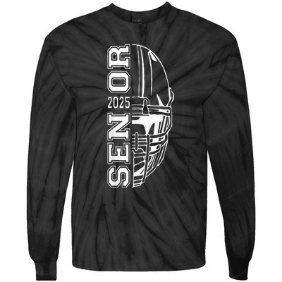 Graduate Senior Class Of 2025 Graduation American Football Tie-Dye Long Sleeve Shirt