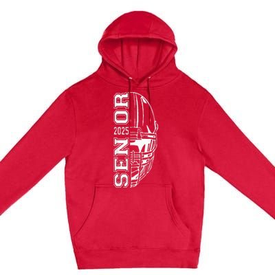 Graduate Senior Class Of 2025 Graduation American Football Premium Pullover Hoodie