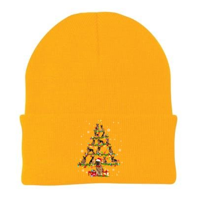 Ger Shepherd Christmas Tree Xmas Dog Lover Gift Knit Cap Winter Beanie