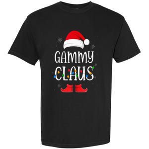 Gammy Santa Claus Hat With Xmas Light Christmas Holiday Garment-Dyed Heavyweight T-Shirt