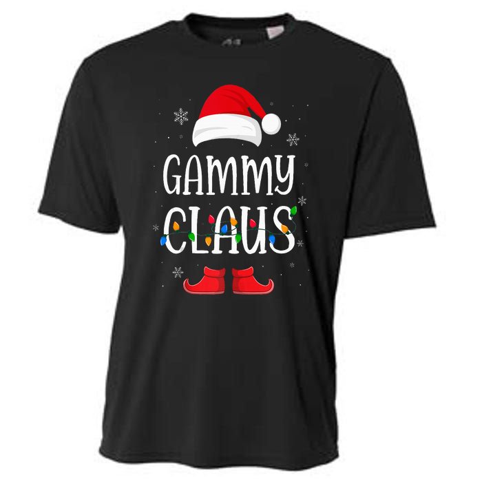 Gammy Santa Claus Hat With Xmas Light Christmas Holiday Cooling Performance Crew T-Shirt