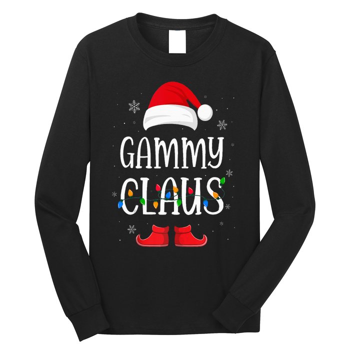 Gammy Santa Claus Hat With Xmas Light Christmas Holiday Long Sleeve Shirt