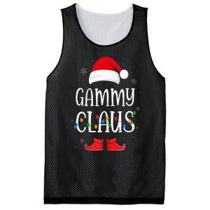 Gammy Santa Claus Hat With Xmas Light Christmas Holiday Mesh Reversible Basketball Jersey Tank