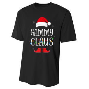 Gammy Santa Claus Hat With Xmas Light Christmas Holiday Performance Sprint T-Shirt