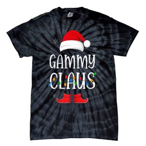 Gammy Santa Claus Hat With Xmas Light Christmas Holiday Tie-Dye T-Shirt