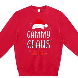 Gammy Santa Claus Hat With Xmas Light Christmas Holiday Premium Crewneck Sweatshirt