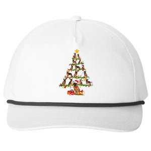 Ger Shepherd Christmas Tree XMas Dog Lover Gift Snapback Five-Panel Rope Hat