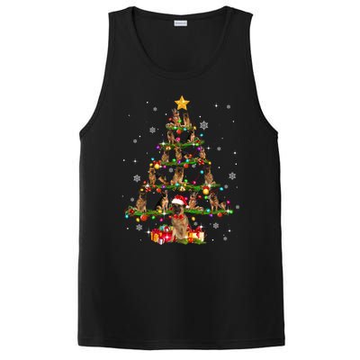 Ger Shepherd Christmas Tree XMas Dog Lover Gift PosiCharge Competitor Tank