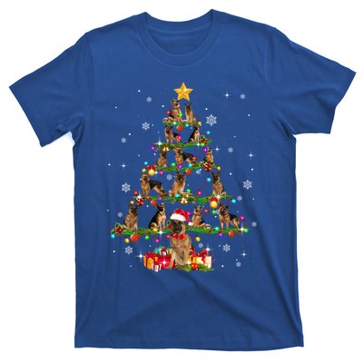 Ger Shepherd Christmas Tree XMas Dog Lover Gift T-Shirt