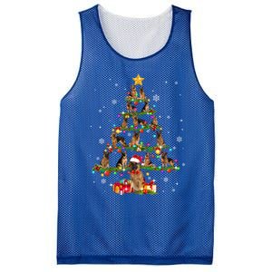 Ger Shepherd Christmas Tree XMas Dog Lover Gift Mesh Reversible Basketball Jersey Tank