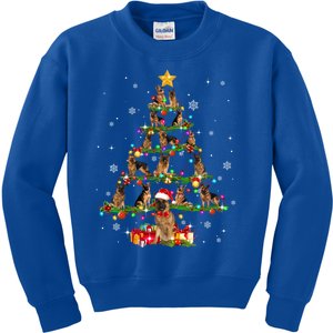 Ger Shepherd Christmas Tree XMas Dog Lover Gift Kids Sweatshirt