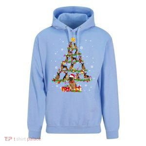 Ger Shepherd Christmas Tree XMas Dog Lover Gift Unisex Surf Hoodie