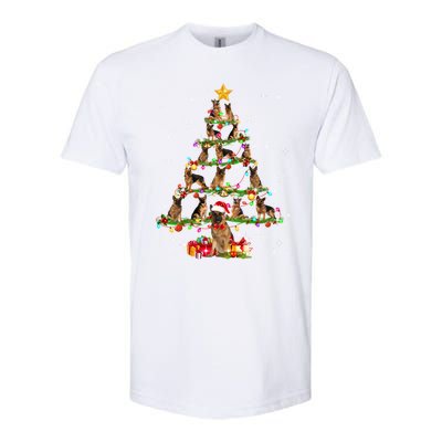 Ger Shepherd Christmas Tree XMas Dog Lover Gift Softstyle CVC T-Shirt