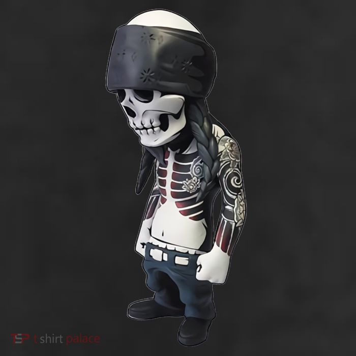 Gangster Skull Cool Swag 7 Panel Mesh Trucker Snapback Hat