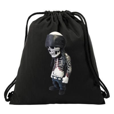 Gangster Skull Cool Swag Drawstring Bag