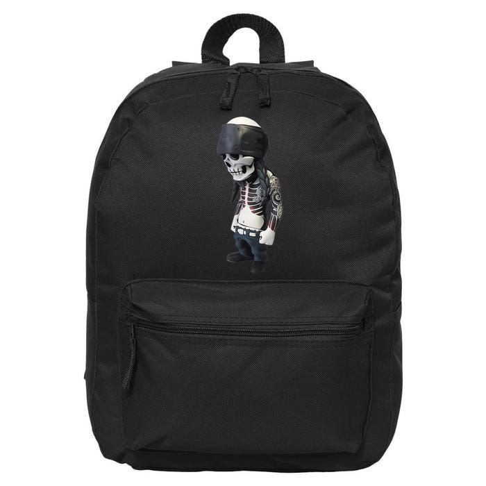 Gangster Skull Cool Swag 16 in Basic Backpack