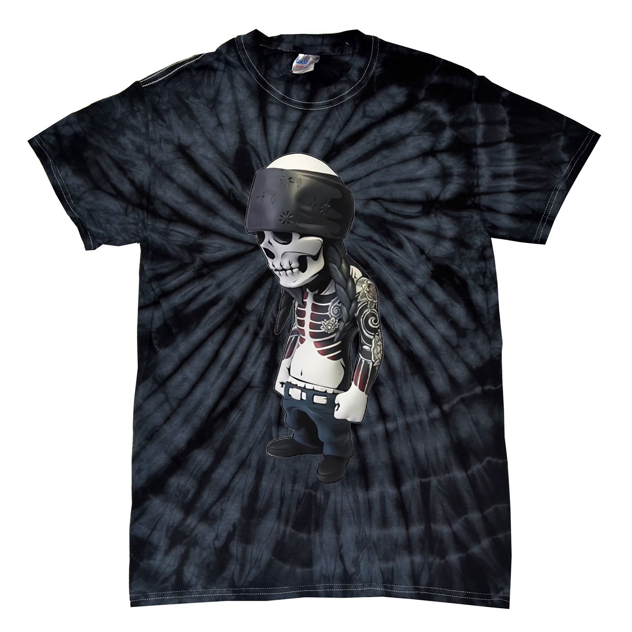 Gangster Skull Cool Swag Tie-Dye T-Shirt