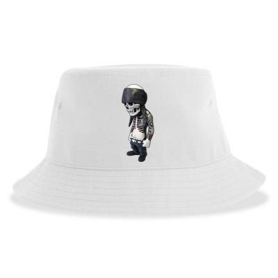 Gangster Skull Cool Swag Sustainable Bucket Hat