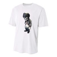 Gangster Skull Cool Swag Youth Performance Sprint T-Shirt