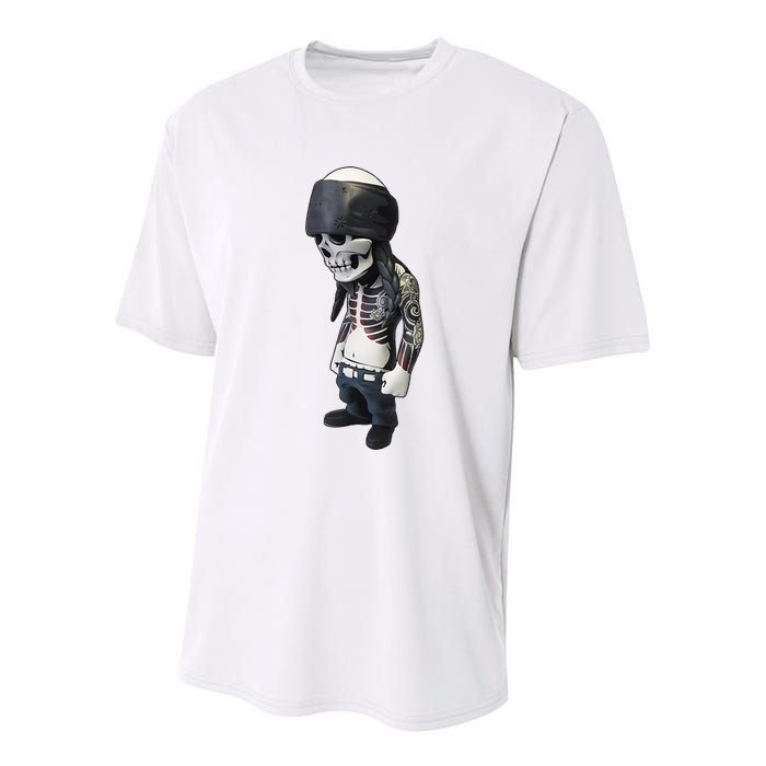 Gangster Skull Cool Swag Youth Performance Sprint T-Shirt