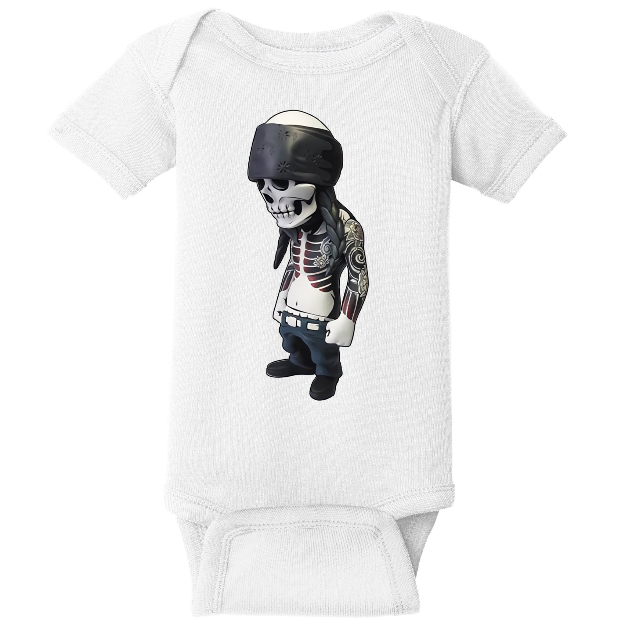 Gangster Skull Cool Swag Baby Bodysuit