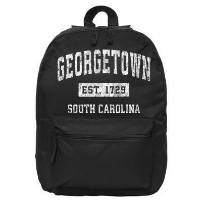 Georgetown South Carolina Sc Vintage Established Sports 16 in Basic Backpack