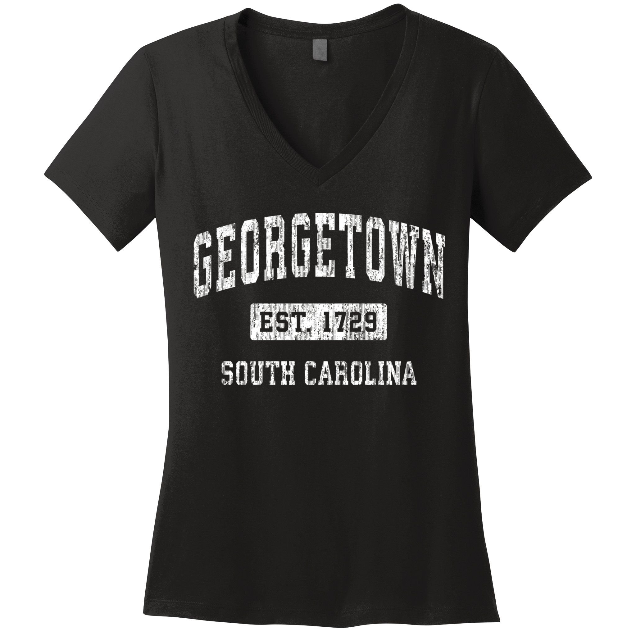 Georgetown South Carolina Sc Vintage Established Sports Women's V-Neck T-Shirt