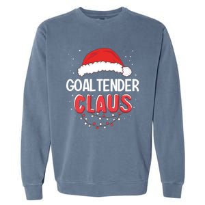 Goaltender Santa Claus Christmas Matching Costume Cute Gift Garment-Dyed Sweatshirt