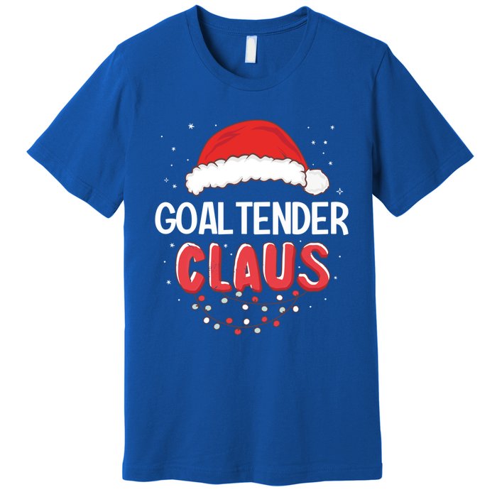 Goaltender Santa Claus Christmas Matching Costume Cute Gift Premium T-Shirt