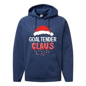 Goaltender Santa Claus Christmas Matching Costume Cute Gift Performance Fleece Hoodie