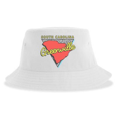 Greenville South Carolina Sc Retro Souvenirs Sustainable Bucket Hat