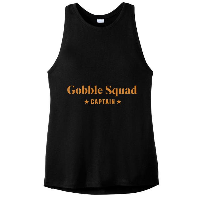 Gobble Squad Captain Gobble Gobble Gobble Ladies PosiCharge Tri-Blend Wicking Tank