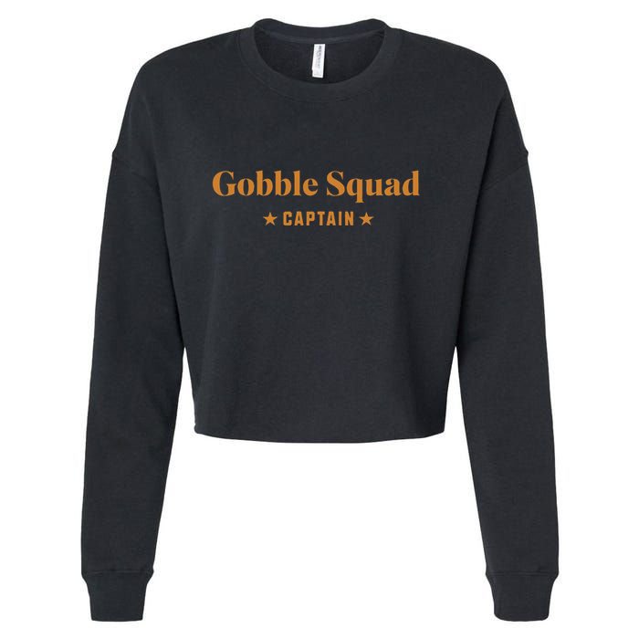 Gobble Squad Captain Gobble Gobble Gobble Cropped Pullover Crew