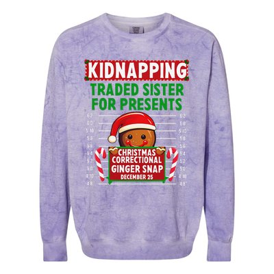 Ginger Snap Christmas Correctional Funny Inmate Xmas Party Colorblast Crewneck Sweatshirt