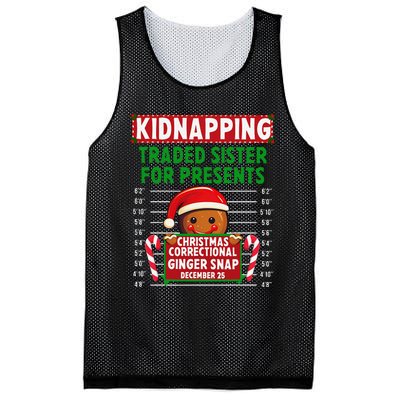 Ginger Snap Christmas Correctional Funny Inmate Xmas Party Mesh Reversible Basketball Jersey Tank