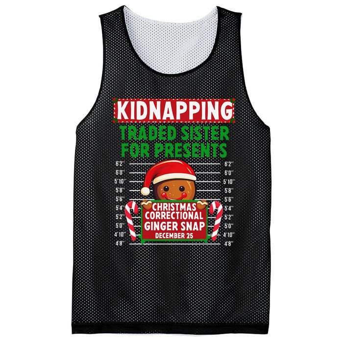 Ginger Snap Christmas Correctional Funny Inmate Xmas Party Mesh Reversible Basketball Jersey Tank