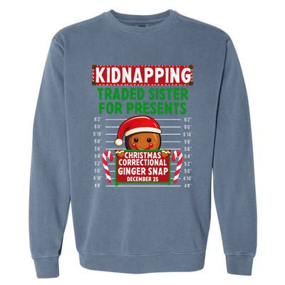 Ginger Snap Christmas Correctional Funny Inmate Xmas Party Garment-Dyed Sweatshirt