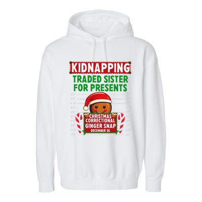 Ginger Snap Christmas Correctional Funny Inmate Xmas Party Garment-Dyed Fleece Hoodie