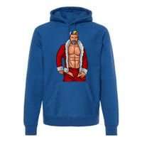 Gay Santa Claus LGBTQ Rainbow Christmas Xmas Gift Funny Fun Premium Hoodie