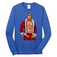 Gay Santa Claus LGBTQ Rainbow Christmas Xmas Gift Funny Fun Tall Long Sleeve T-Shirt