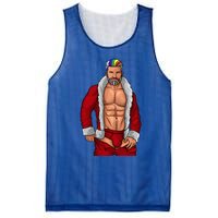 Gay Santa Claus LGBTQ Rainbow Christmas Xmas Gift Funny Fun Mesh Reversible Basketball Jersey Tank