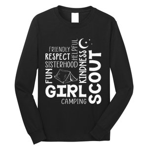 Girl Scout Camping Adventure Scout Troop Cookie Dealer Long Sleeve Shirt