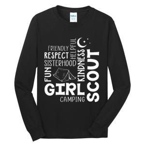 Girl Scout Camping Adventure Scout Troop Cookie Dealer Tall Long Sleeve T-Shirt