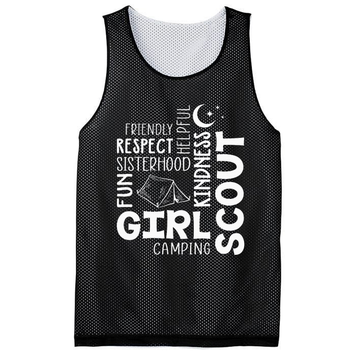 Girl Scout Camping Adventure Scout Troop Cookie Dealer Mesh Reversible Basketball Jersey Tank