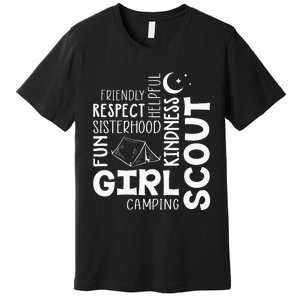 Girl Scout Camping Adventure Scout Troop Cookie Dealer Premium T-Shirt