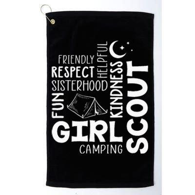 Girl Scout Camping Adventure Scout Troop Cookie Dealer Platinum Collection Golf Towel