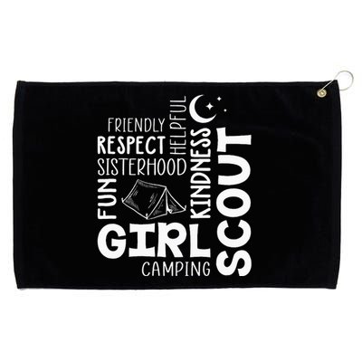 Girl Scout Camping Adventure Scout Troop Cookie Dealer Grommeted Golf Towel